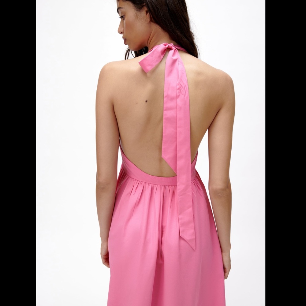 Poplin Halter Dress Size S NWT